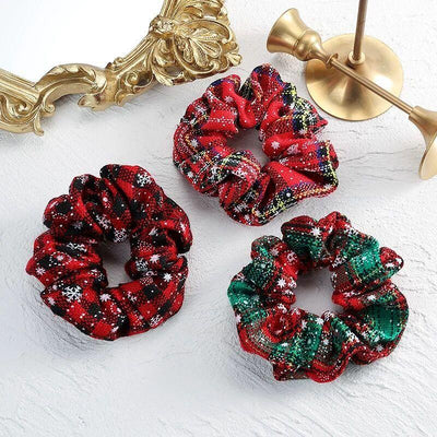 Handmade Fashion Christmas Scrunchie - 4.38 Inch Hair Accessory