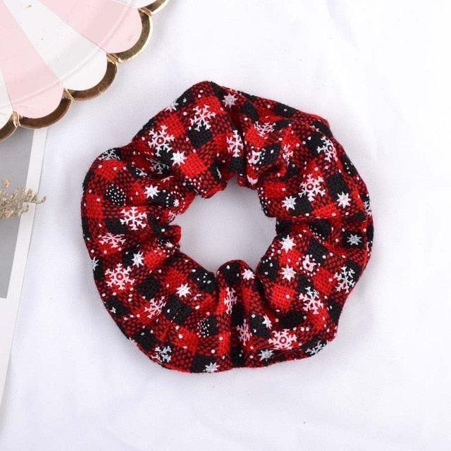 Scrunchie Navideño de Moda Hecho a Mano - Accesorio para el Cabello de 4.38 Pulgadas