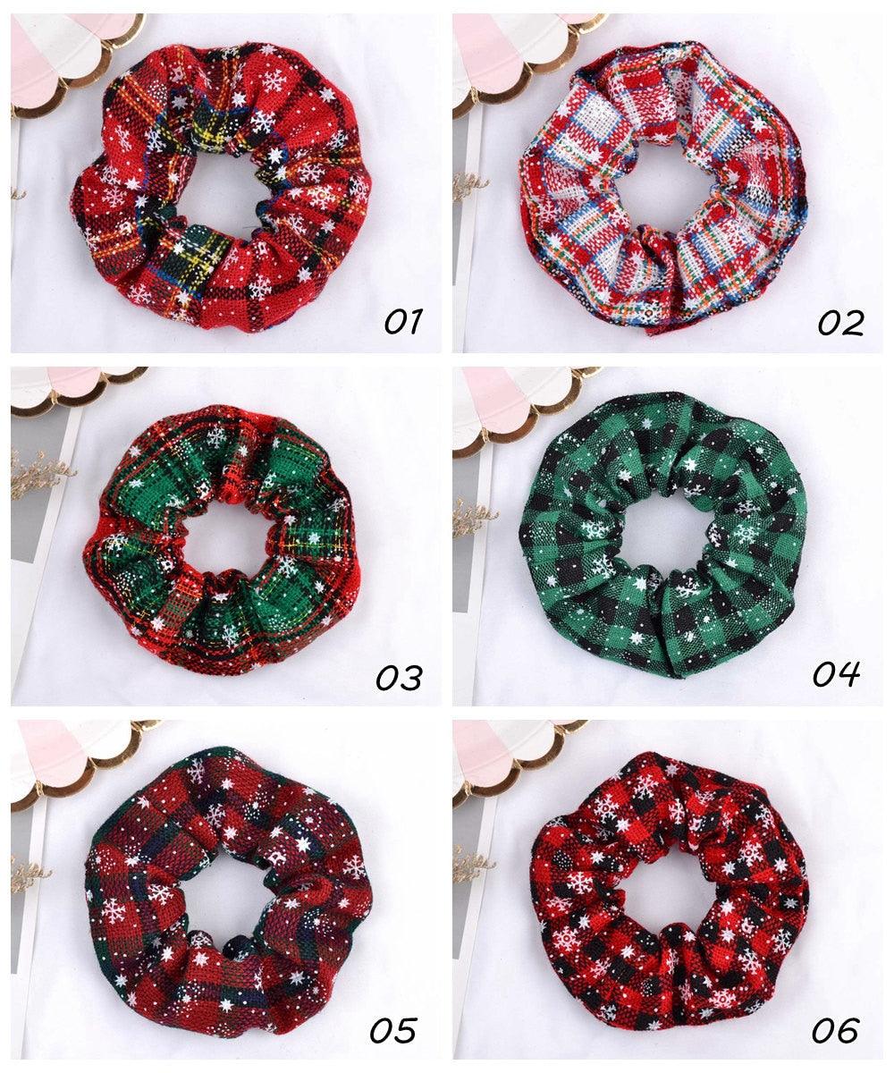 Scrunchie Navideño de Moda Hecho a Mano - Accesorio para el Cabello de 4.38 Pulgadas