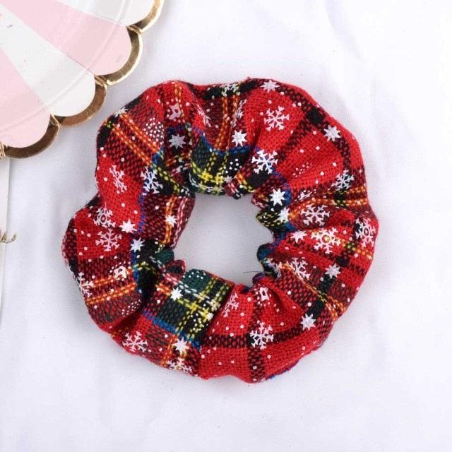 Scrunchie Navideño de Moda Hecho a Mano - Accesorio para el Cabello de 4.38 Pulgadas