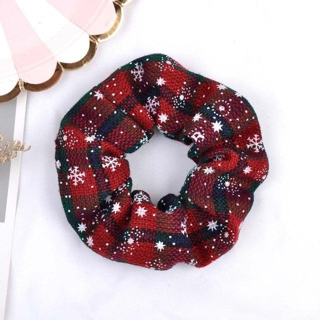Scrunchie Navideño de Moda Hecho a Mano - Accesorio para el Cabello de 4.38 Pulgadas