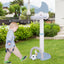 4-In-1 Kids Basketball Hoop with Electronic Scoreboard - Blue