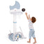 4-In-1 Kids Basketball Hoop with Electronic Scoreboard - Blue