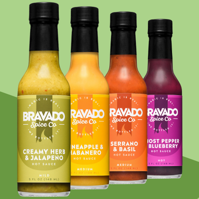 Hot Sauce Gift Set – 4-Pack Mild, Medium & Hot Favorites