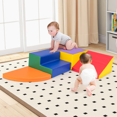 4-Piece Climb and Crawl Foam Block Play Set for Infants