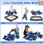 Centro de Actividades para Bebés con Andador Ajustable 4 en 1 - Azul
