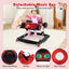 4-in-1 Adjustable Baby Push Walker with Music Box - Red