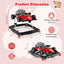 4-in-1 Adjustable Baby Push Walker with Music Box - Red