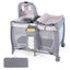 Parc de jeu portable convertible 4-en-1 avec musique et jouets - Gris