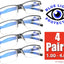 BrightVision 4-Pack Spring Hinge Anti-Blue Light Readers