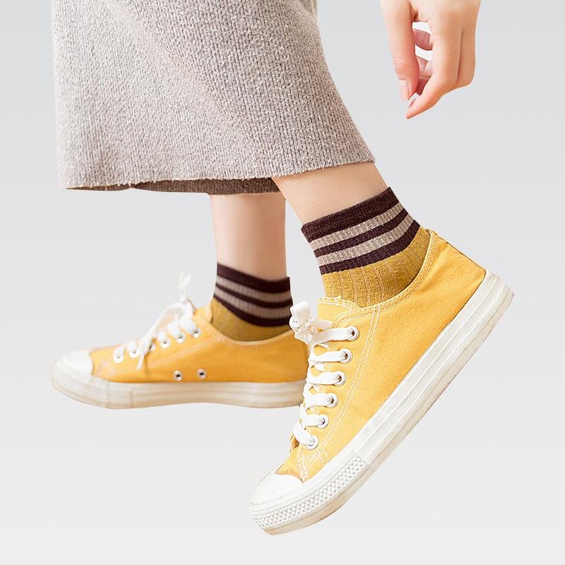 4 Pares de Calcetines Sin Mostrar con Bordado de Corazón para Mujeres