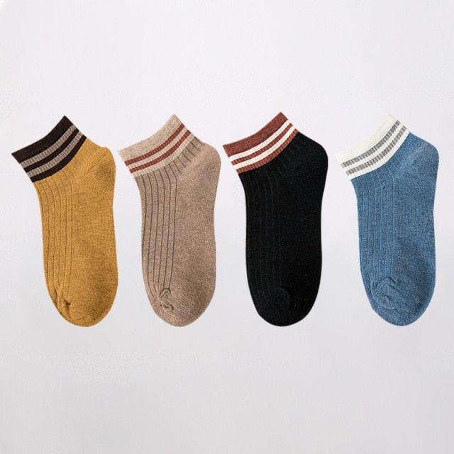 4 Pares de Calcetines Sin Mostrar con Bordado de Corazón para Mujeres
