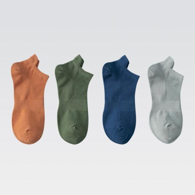 4 Pares de Calcetines Sin Mostrar con Bordado de Corazón para Mujeres