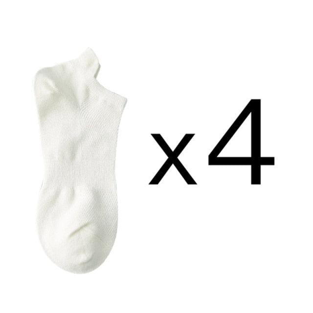 4 Pares de Calcetines Sin Mostrar con Bordado de Corazón para Mujeres