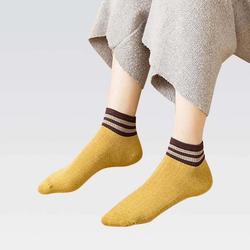 4 Pares de Calcetines Sin Mostrar con Bordado de Corazón para Mujeres