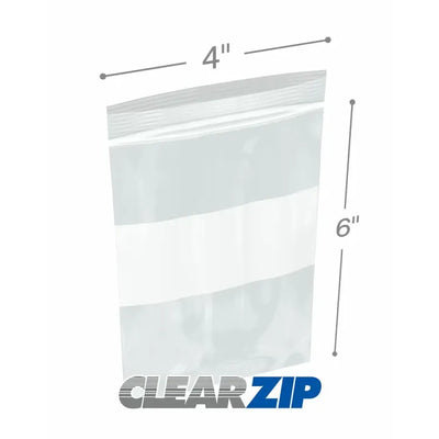 Clear Zip-Lock Bags - 2 Mil, 4" x 6" (500 Count Dispenser)