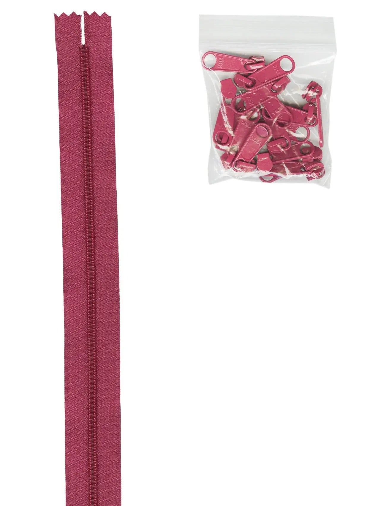 4 Yards de chaîne de fermeture éclair 16mm #4.5 avec 16 grands tirants Crazy Plum