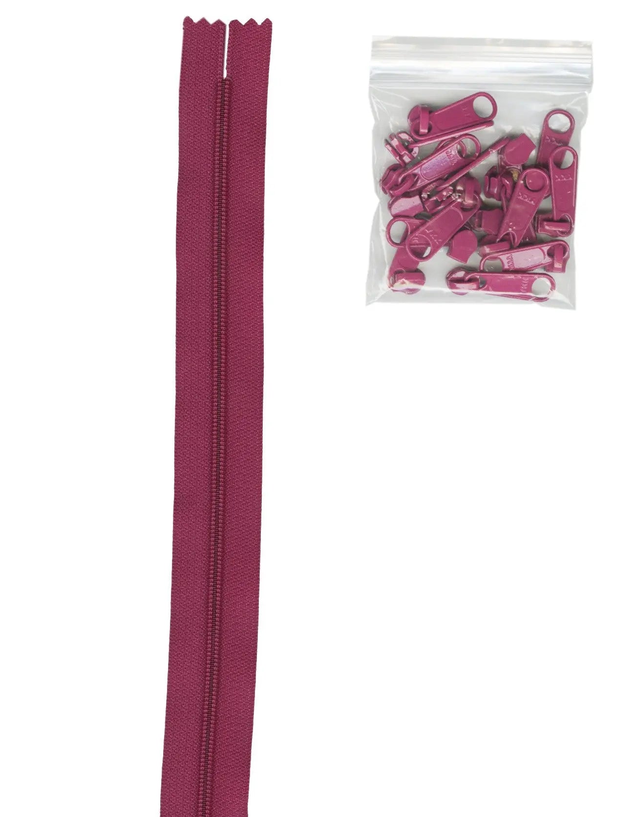 16mm #4.5 Zipper Chain with 16 Ex-Large Wild Plum Pulls