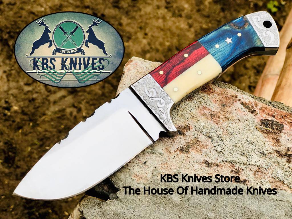 Premium Custom D2 Tool Steel Hunting and Skinning Knife - Korvel