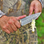 Artisan Damascus Steel Skinner Knife with Unique Sheep Horn Handle – 4.5" Blade - Korvel