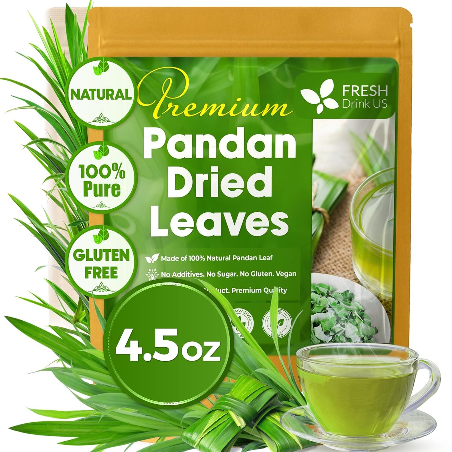 100% Pure Dried Pandan Leaves - Natural Flavoring Powder