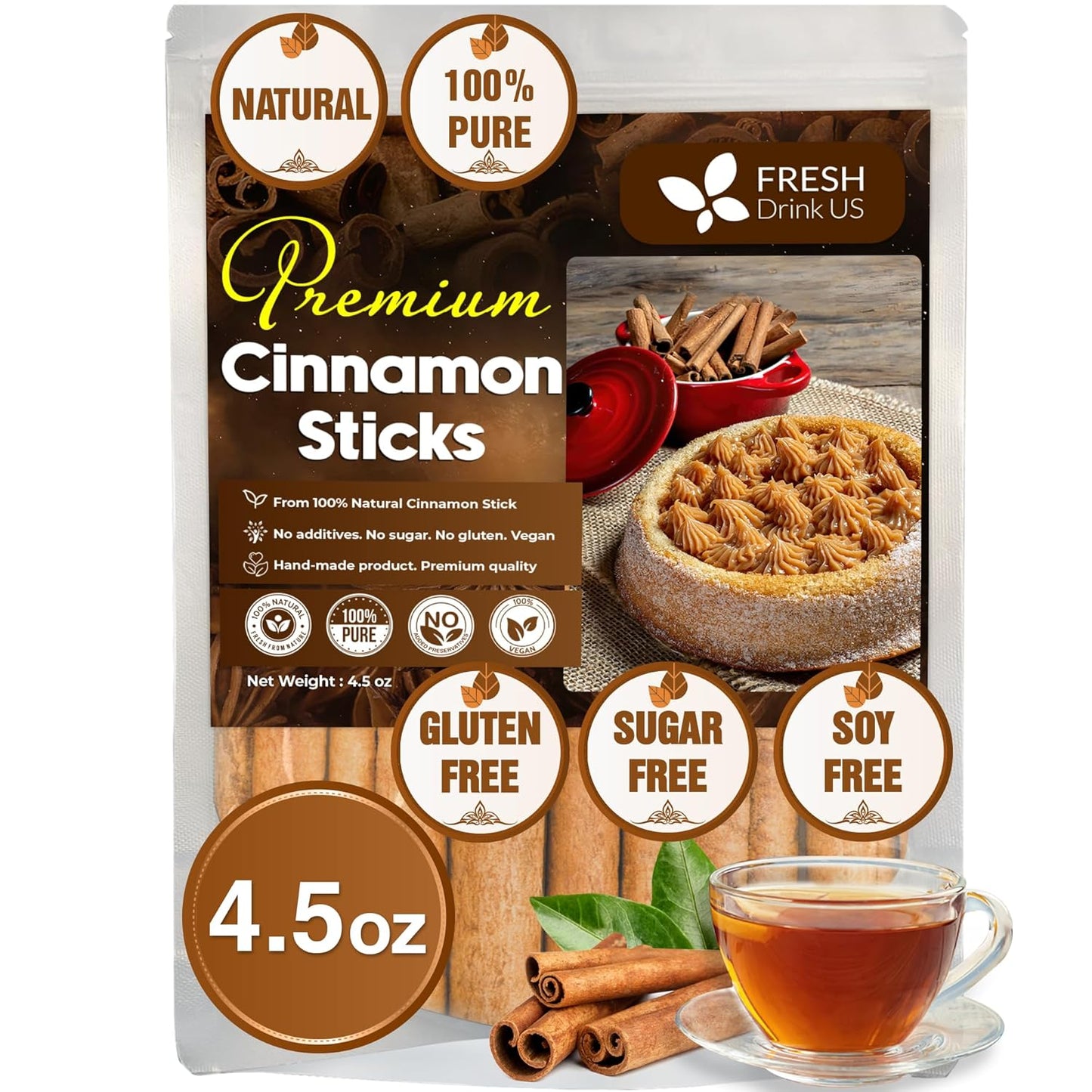 Palitos de canela, palitos enteros, corteza interior de canela 100 % natural y pura, sabor y aroma intensos a canela cruda, infusión de canela y especias, perfecta para bebidas calientes, sin aditivos, vegana. 