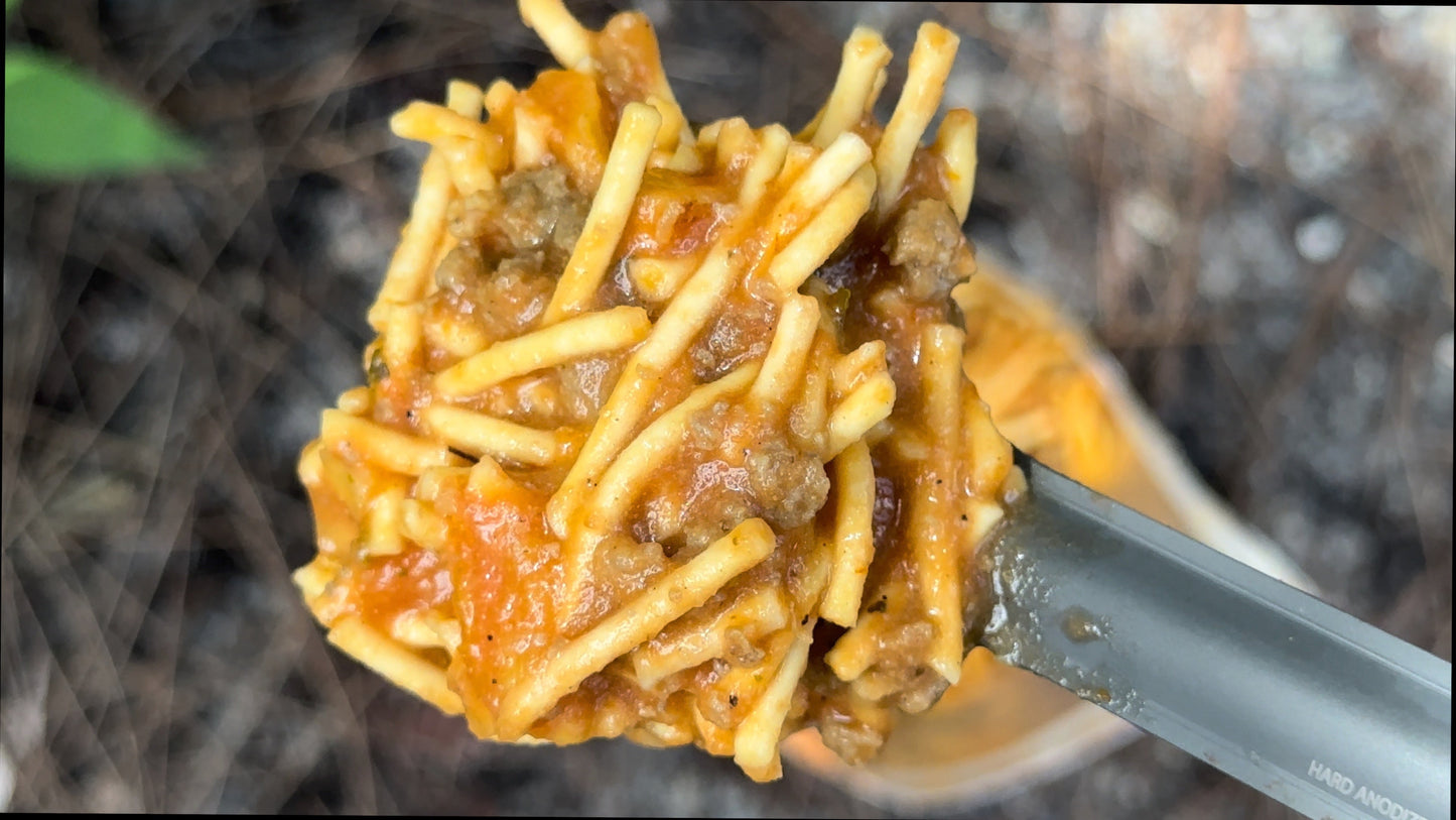 Repas de spaghetti à la viande de FOUNDATION Outdoors