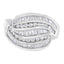 Anillo de Banda Bypass de Diamante en Oro Blanco de 14KT