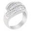 Anillo de Banda Bypass de Diamante en Oro Blanco de 14KT