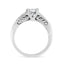 Anillo de Compromiso de Diamante Cortado Princesa en Oro Blanco de 14K - Talla 7