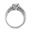 Anillo de Compromiso de Diamante Cortado Princesa en Oro Blanco de 14K - Talla 7