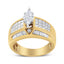 14K Yellow and White Gold Diamond Engagement Ring