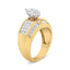 14K Yellow and White Gold Diamond Engagement Ring