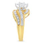 14KT Two-Toned Gold Diamond Bypass Engagement Ring