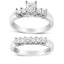 Anillo de Compromiso de Diamantes de Princesa de 5 Piedras en Oro Blanco de 14K 1.5 Cttw