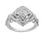 14KT White Gold Diamond Composite Engagement Ring