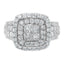 14KT White Gold Diamond Engagement Ring - 2 1/4 cttw
