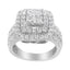 14KT White Gold Diamond Engagement Ring - 2 1/4 cttw