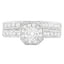Bague de fiançailles en diamant taille ronde en or blanc 14K 1 ct. TDW
