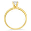 GIA Certified 14K Yellow Gold 1/2 Cttw Diamond Solitaire Engagement Ring - Size 6