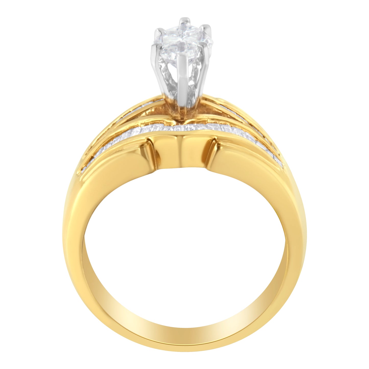 14KT Two-Toned Gold Diamond Cocktail Ring