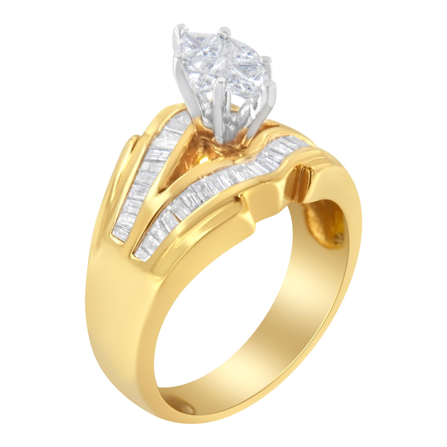 14KT Two-Toned Gold Diamond Cocktail Ring