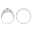 .925 Sterling Silver 1/3 Cttw Diamond Cluster Engagement Ring Set - Size 7