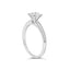 Bague de fiançailles solitaire en diamant cultivé en laboratoire en or blanc 14K - Taille 7