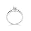14K White Gold 1/2 Cttw Oval Lab Grown Diamond Solitaire Engagement Ring - Size 7