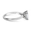 Bague de fiançailles solitaire en diamant lab-grown princesse en or blanc 14K