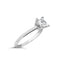 Bague de fiançailles solitaire en diamant lab-grown princesse en or blanc 14K