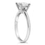 Bague de fiançailles solitaire en diamant lab-grown princesse en or blanc 14K