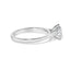 Anillo de Compromiso Solitario con Diamante Creado en Laboratorio en Oro Blanco de 14K con Garra de