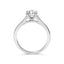 Anillo de Compromiso Solitario con Diamante Creado en Laboratorio en Oro Blanco de 14K con Garra de